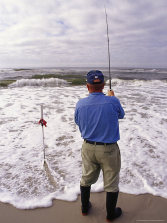 West Beach Surf Fishing, Gulf Shore, Al by Jeff Greenberg Pricing Limited Edition Print image