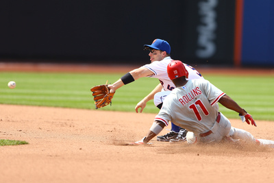New York, Ny - May 28: Jimmy Rollins And David Wright by Al Bello Pricing Limited Edition Print image