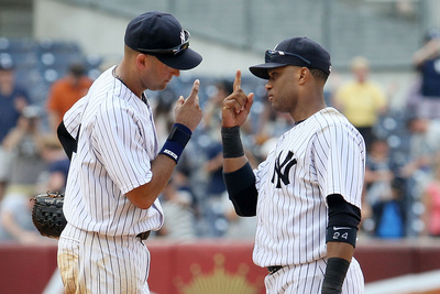 New York, Ny - July 1: Derek Jeter And Robinson Cano by Jim Mcisaac Pricing Limited Edition Print image
