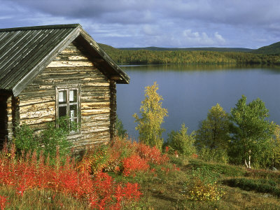 Old Wooden House Near Lake In Utsjoki, Lapland by Heikki Nikki Pricing Limited Edition Print image