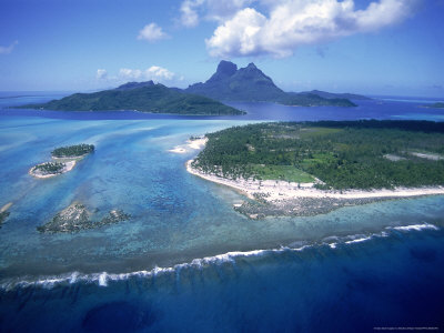 Motu Tevairoa And Lagoon, French Polynesia by Maryann & Bryan Hemphill Pricing Limited Edition Print image