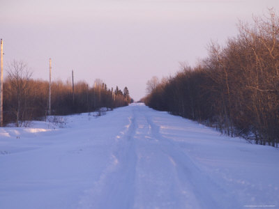 Snowy Road, Gimli, Manitoba by Keith Levit Pricing Limited Edition Print image