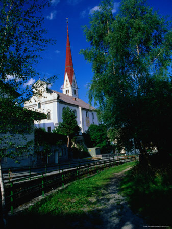 Local Church In Axams, Austria by Chris Mellor Pricing Limited Edition Print image