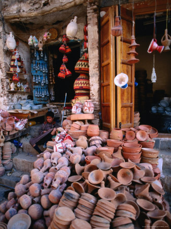 Terracotta Pots For Sale, San'a, Yemen by Chris Mellor Pricing Limited Edition Print image
