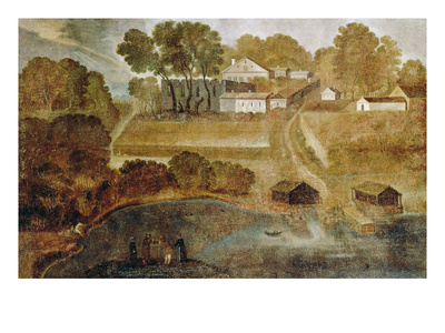 Halsnoy Monastery, 1656 (Oil On Canvas) by Elias Figenschou Pricing Limited Edition Print image