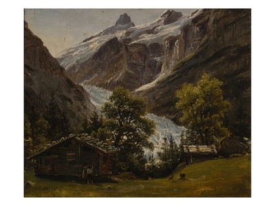 Grindelwald, Switzerland, 1835 (Oil On Board) by Thomas Fearnley Pricing Limited Edition Print image