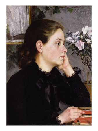 Thoughtful, 1881 (Oil On Canvas) by Sofie Thomesen Werenskiold Pricing Limited Edition Print image