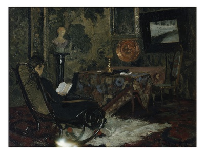 Interior, Grini, 1887 (Oil On Board) by Fritz Thaulow Pricing Limited Edition Print image