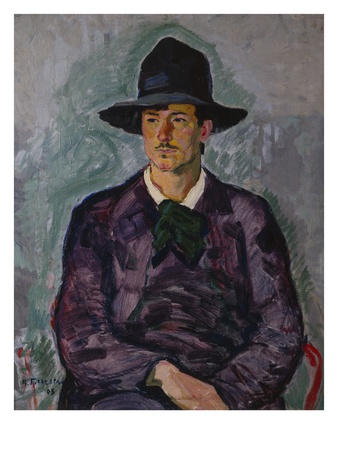 The Painter Theodor Laurey, 1908 (Oil On Canvas) by Bernhard Dorotheus Folkestad Pricing Limited Edition Print image