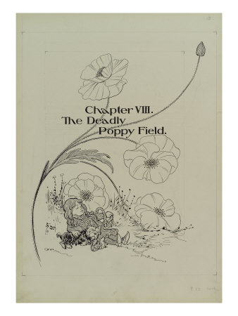 Chapter Viii, The Deadly Poppy Field by William W. Denslow Pricing Limited Edition Print image