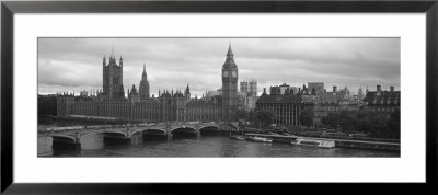 Westminster Bridge, Big Ben, Houses Of Parliament, Westminster, London, England by Panoramic Images Pricing Limited Edition Print image