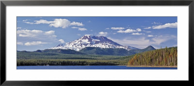 Snowcapped Mountain On A Landscape, South Sister, Oregon, Usa by Panoramic Images Pricing Limited Edition Print image