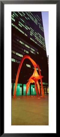 Buildings Lit Up At Night, Federal Plaza, Chicago, Illinois, Usa by Panoramic Images Pricing Limited Edition Print image