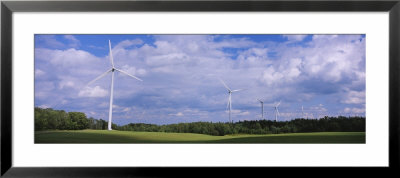 Wind Turbines In A Field, Lewis County, New York, Usa by Panoramic Images Pricing Limited Edition Print image