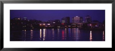 Buildings Lit Up At Night, Wilmington, Delaware, Usa by Panoramic Images Pricing Limited Edition Print image