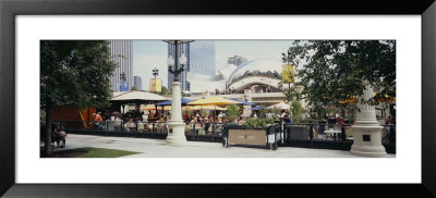 Sidewalk Cafe In A Park, Millennium Park, Chicago, Illinois, Usa by Panoramic Images Pricing Limited Edition Print image