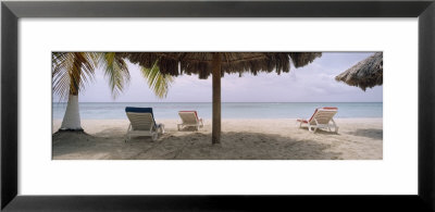 Lounge Chairs On 7-Mile Beach, Negril, Jamaica by Panoramic Images Pricing Limited Edition Print image