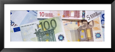 Close-Up Of Euro Banknotes by Panoramic Images Pricing Limited Edition Print image