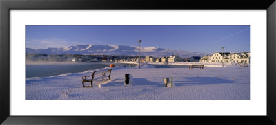 Houses On A Polar Landscape, Akureyri, Iceland by Panoramic Images Pricing Limited Edition Print image
