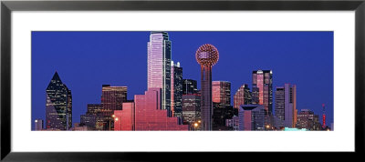 Urban Skyline At Night, Dallas, Texas, Usa by Panoramic Images Pricing Limited Edition Print image