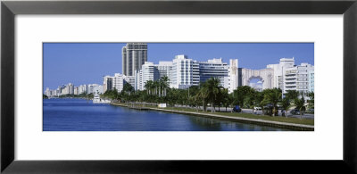 Waterfront And Skyline, Miami Beach, Miami, Florida, Usa by Panoramic Images Pricing Limited Edition Print image