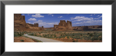 Empty Road Running Through A National Park, Arches National Park, Utah, Usa by Panoramic Images Pricing Limited Edition Print image
