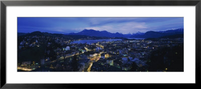 City At Dusk, Lucerne, Switzerland by Panoramic Images Pricing Limited Edition Print image