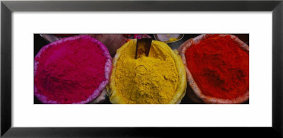 Various Powder Paints, Braj, Mathura, Uttar Pradesh, India by Panoramic Images Pricing Limited Edition Print image