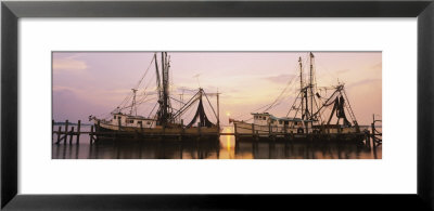Fishing Boats Moored At A Dock, Amelia River, Amelia Island, Fernandina Beach, Florida, Usa by Panoramic Images Pricing Limited Edition Print image