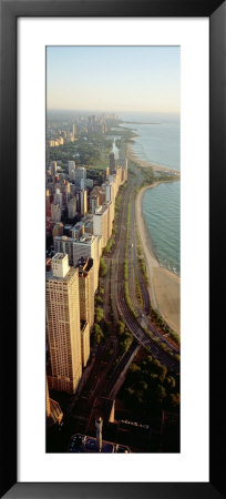 Highway Along A Lake, Lake Shore Drive, Chicago, Illinois, Usa by Panoramic Images Pricing Limited Edition Print image