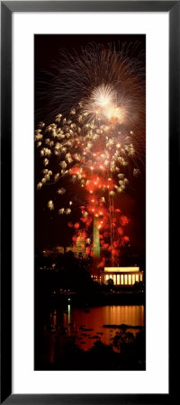 Fireworks Over Lincoln Memorial, Washington D.C., Usa by Panoramic Images Pricing Limited Edition Print image
