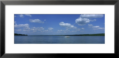 Motorboat In A Lake, Finger Lakes, Canandaigua, New York, Usa by Panoramic Images Pricing Limited Edition Print image