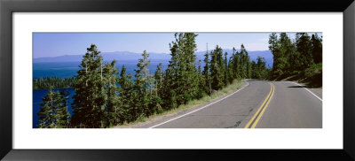 Pine Trees On Both Sides Of Highway 89, Lake Tahoe, California, Usa by Panoramic Images Pricing Limited Edition Print image