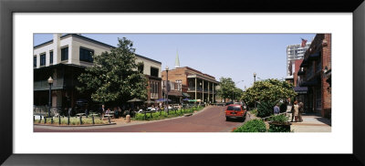 Sidewalk Cafe And A Car Parked By The Roadside, Adams Street, Tallahassee, Florida, Usa by Panoramic Images Pricing Limited Edition Print image