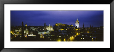City Lit Up At Night, Edinburgh Castle, Edinburgh, Scotland by Panoramic Images Pricing Limited Edition Print image