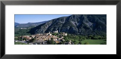 High Angle View Of A Village, Greolieres, France by Panoramic Images Pricing Limited Edition Print image