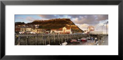 Speed Boats At A Commercial Dock, Scarborough, North Yorkshire, England, United Kingdom by Panoramic Images Pricing Limited Edition Print image
