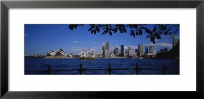 Skyscrapers On Waterfront, Sydney Opera House, Sydney, New South Wales, United Kingdom, Australia by Panoramic Images Pricing Limited Edition Print image