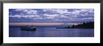 Ferry In The Sea, Elliott Bay, Puget Sound, Washington State, Usa by Panoramic Images Pricing Limited Edition Print image