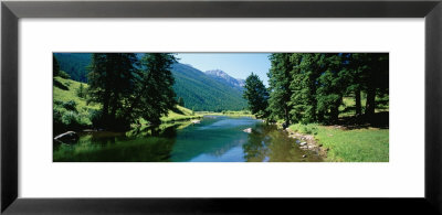 Reflection Of Trees On A River, Boulder River, Absaroka-Beartooth Wilderness Area, Montana, Usa by Panoramic Images Pricing Limited Edition Print image
