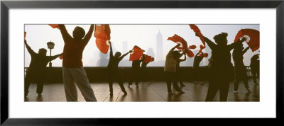 Morning Exercise, The Bund, Shanghai, China by Panoramic Images Pricing Limited Edition Print image
