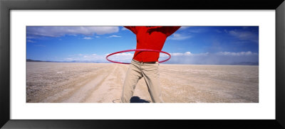 Woman With Hula Hoop, Nevada, Usa by Panoramic Images Pricing Limited Edition Print image