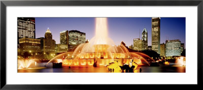 Evening, Buckingham Fountain, Chicago, Illinois, Usa by Panoramic Images Pricing Limited Edition Print image