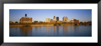 Buildings At The Waterfront, Des Moines River, Des Moines, Iowa, Usa by Panoramic Images Pricing Limited Edition Print image
