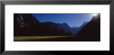Silhouette Of Mountains, Yosemite Valley, Californian Sierra Nevada, California, Usa by Panoramic Images Pricing Limited Edition Print image