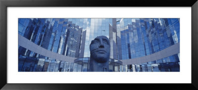 Low Angle View Of A Statue In Front Of Building, La Defense, Paris, France by Panoramic Images Pricing Limited Edition Print image