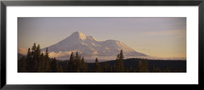 Snowcapped Mountain At Dusk, Mt. Shasta, California, Usa by Panoramic Images Pricing Limited Edition Print image