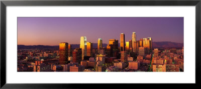 Skyline At Sunset, Los Angeles, California, Usa by Panoramic Images Pricing Limited Edition Print image