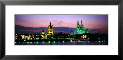 Cityscape At Dusk, Cologne, Germany by Panoramic Images Pricing Limited Edition Print image