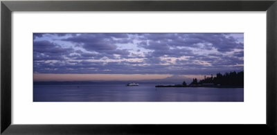 Clouded Sky Over The Sea, Elliott Bay, Puget Sound, Washington State, Usa by Panoramic Images Pricing Limited Edition Print image